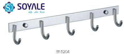 Brass Material 5 Towel Hook with Chrome Finishing Sy-5204