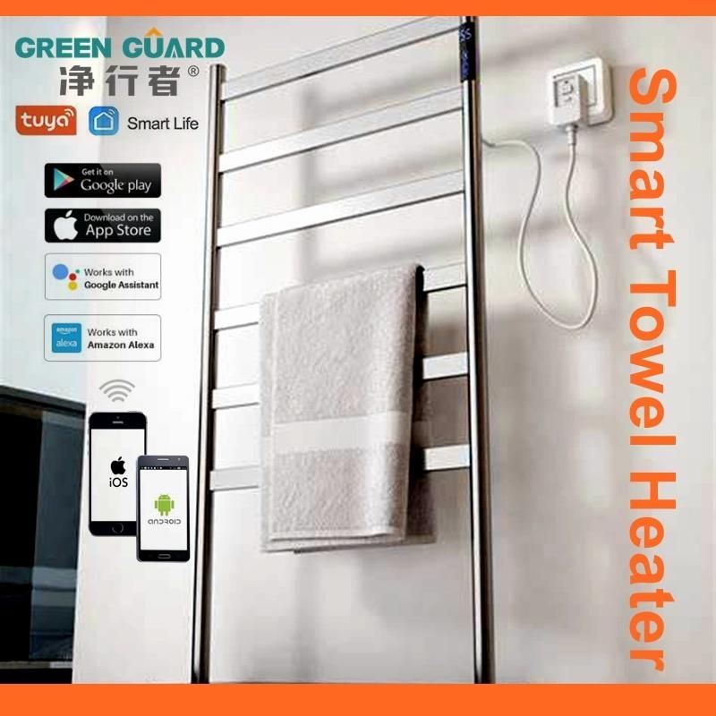 2022 New Trends Release WiFi Towel Heater Warmer Racks Smart Tuya APP Remote Control Towel Racks