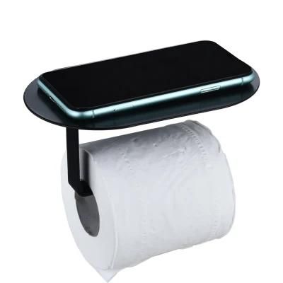 Modern Style New Design Stainless Steel Reversible Toilet Paper Holder with Phone Shelf