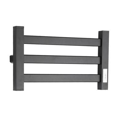 Kaiiy Black Color 3bars Wall Mounted Modern Heating Towel Rack Electric Towel Rack