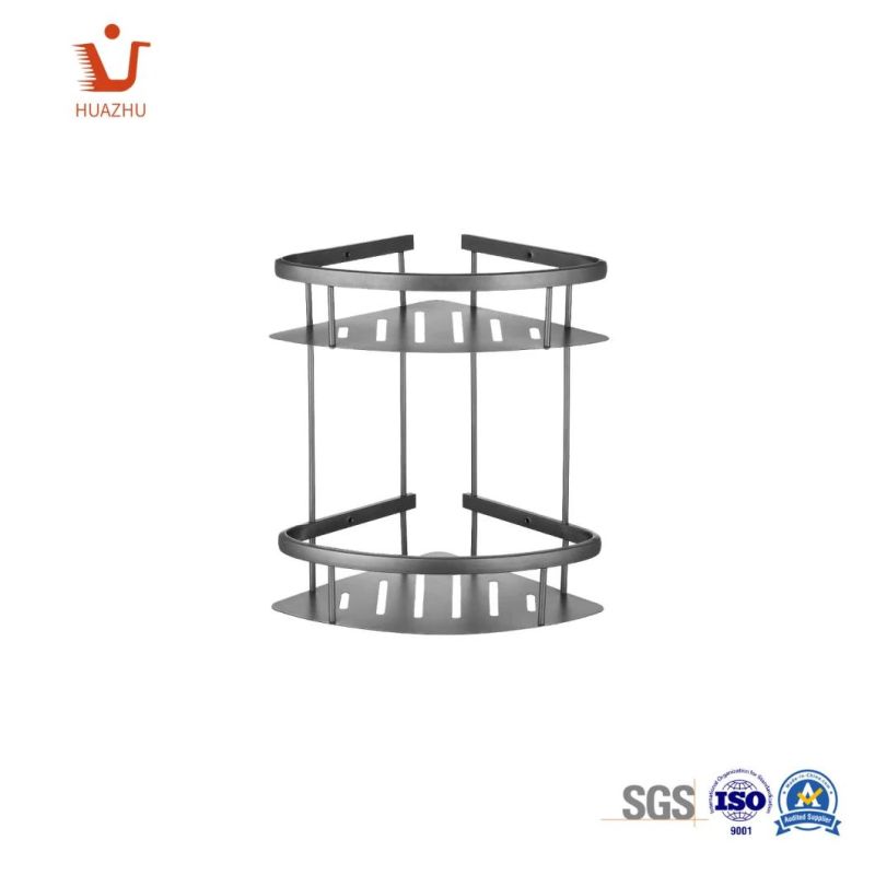 Chinese Supplier Stainless Steel Soup Basket Bathroom Rack Paper Holder Double Deck
