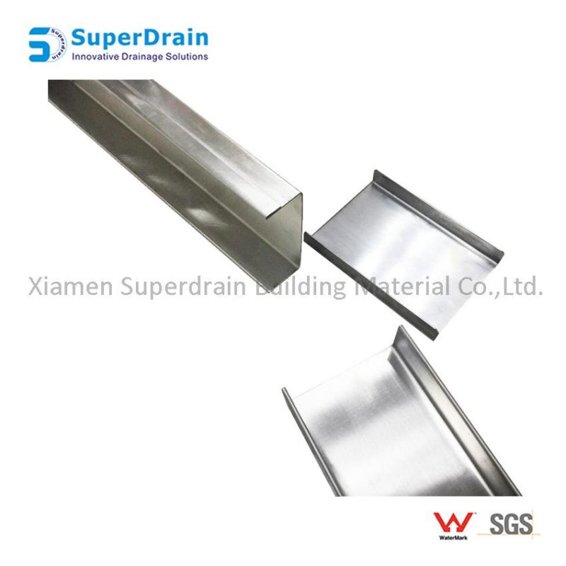 Stainless Steel Electroplated Brass Tile Insert Floor Drain with Movable Outlet