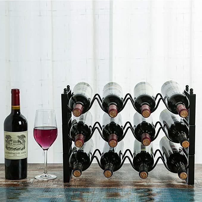 Chiraz Wall Mount Stemware Rack Wine Glass Holder Kitchen Bar Storage 11 Inch Chrome Finish Set of 6
