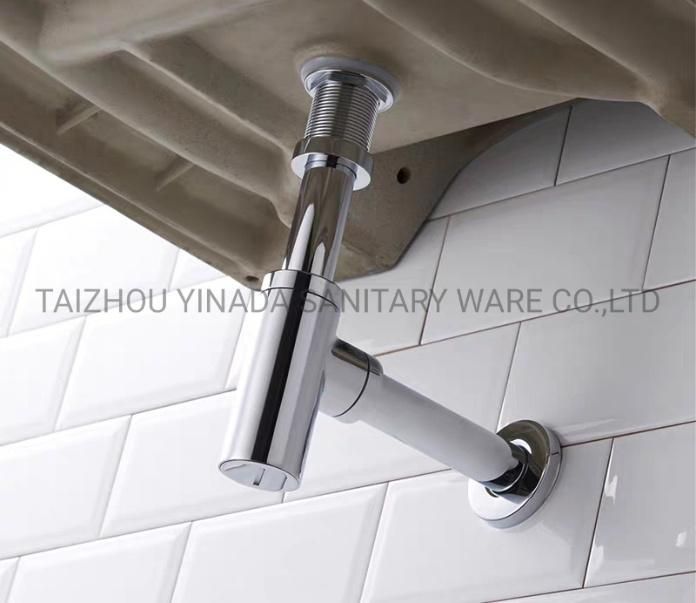 Brass Chromed Plated Basin Waste Sink Strainer Siphon Sifon Adjustable Bottle Trap T Trap Drain (ND005)
