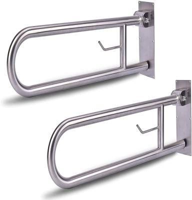 U Shaped Shower Grab Bar with Paper Holder Stainless Steel Grab Bars