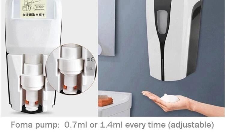 Wall Mounted 1000ml Large Capacity Touchless Hand Sanitizer Dispenser for Gel/Spray/Foam