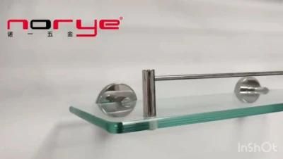 Factory Supplying Stainless Steel Bathroom Corner Shelf Glass