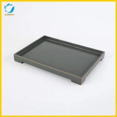 Hotel Glossy Grey Resin Amenity Tray