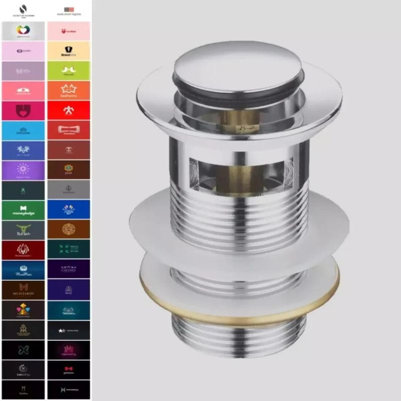 Round Stainless Steel 304 Click Clack Pop up Push Button Brass Waste