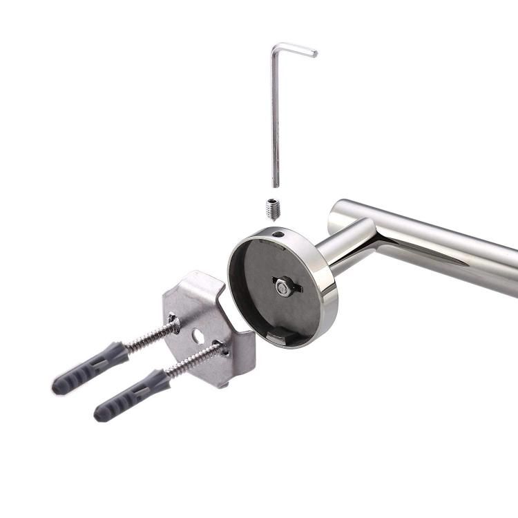 3 Pieces Stainless Steel Hardware Set Wall Mounted Rack 12"Bath Towel Bar Toilet Paper Holder Towel Robe Hook Towel Bars Bathroom Accessories Set