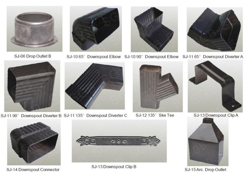 Downspout Manufacturer China Metal Roof Rain Drain Half Pipe Gutter Profiles The Price of Aluminum Guttering