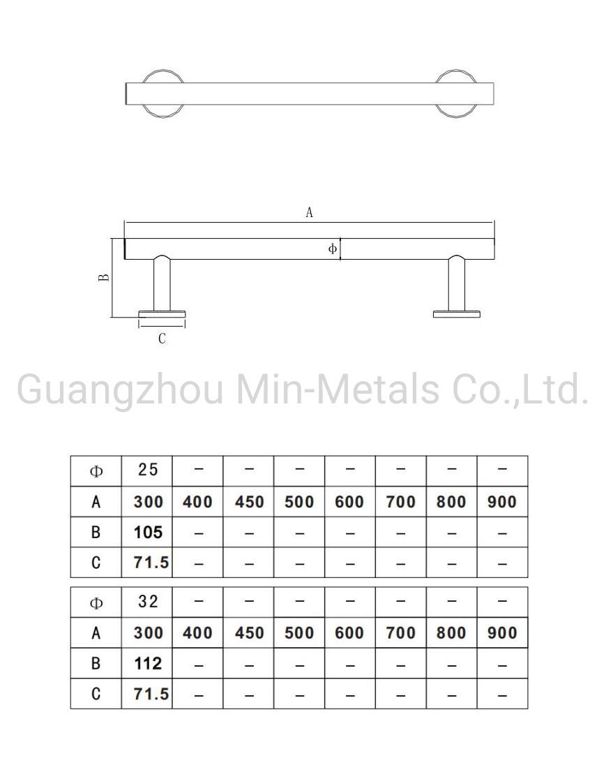 Hotel Equipment Stainless Steel Straight Handrail Safe Grab-Bar (Polished/Brushed) Mx-GB403