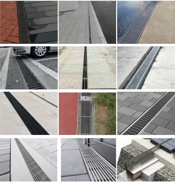 Customization Outdoor Drain Cover and Plastic Road Drainage Channel