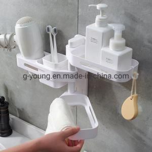 Plastic Rotating Shelf Bathroom Storage Organizer