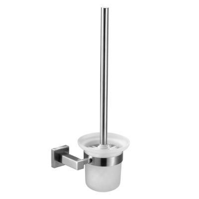 Stainless Steel Square Base Toilet Brush Holder for Bathroom