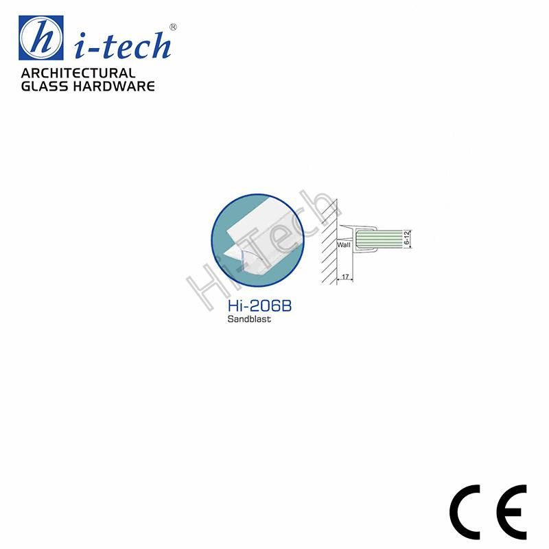 Hi-206b Transparent Frameless Glass Door Transparent Silicone Sealing Strip