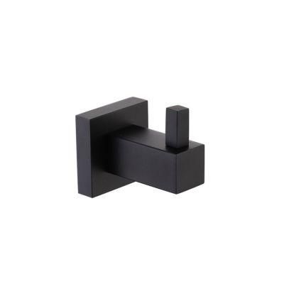 Sanitary Ware Bathroom Chrome Square Sinple Robe Hook (300753BK)