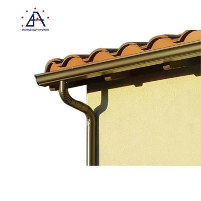 Customized Roofing Drainage Material 3m Length Straight Aluminum Gutter Size