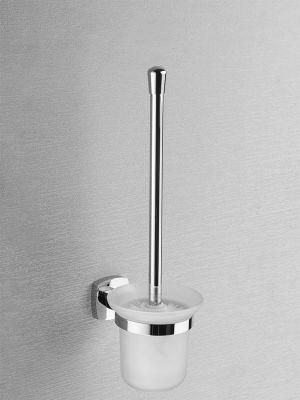 Contemporary Solid Brass Toilet Brush Holder Polished Chrome