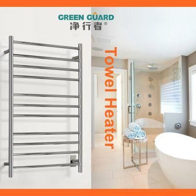 6--12bar Stainless Steel Wall Mounted Electric Towel Warmer in Brushed Nickel Plate Towel Racks