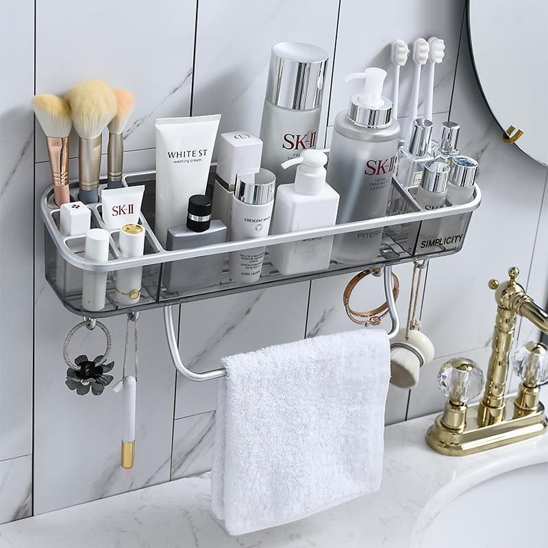 Punch-Free Toilet Shelf Storage Rack Bathroom Vanity Toilet Bathroom Towel Bath Towel Wall Mount