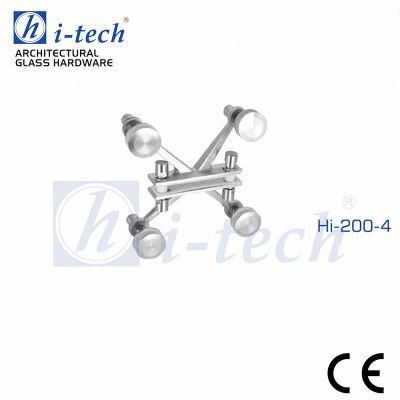 Hi-200-4 Mirror Stainless Steel SS304 SS316 Four Arms Curtain Wall Glass Spider Fittings