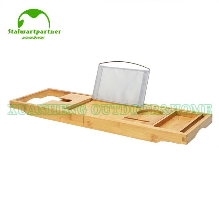 Bamboo Bath Caddy Simple Wood Bathtub Tray