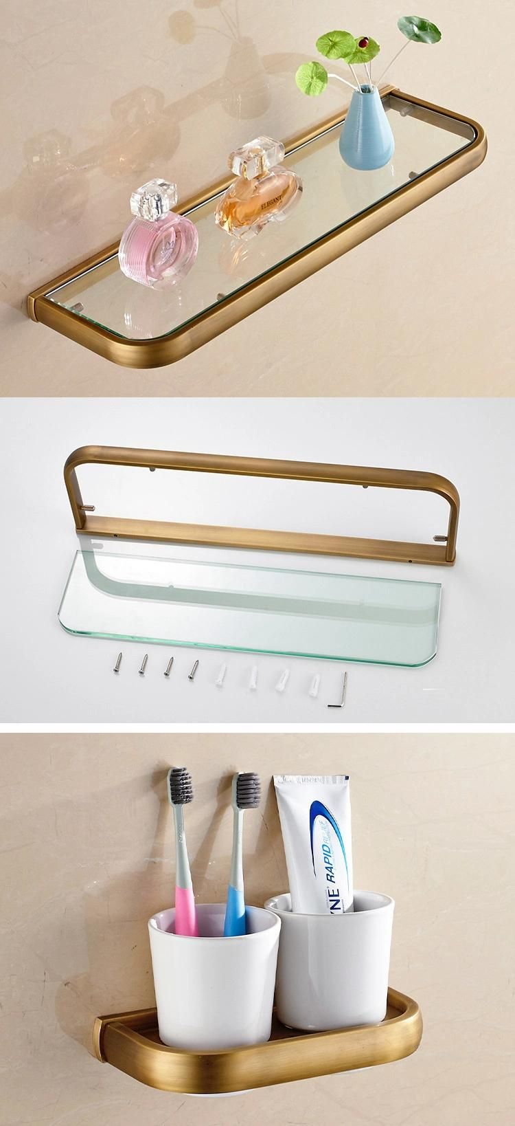 Wall Mounted Bathroom Antique Brass European Elegant Vintage Hotel Towel Rack
