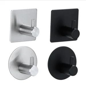 Home Toilet Heavy Duty Rustproof Stainless Steel Towel Coat Adhesive Hook