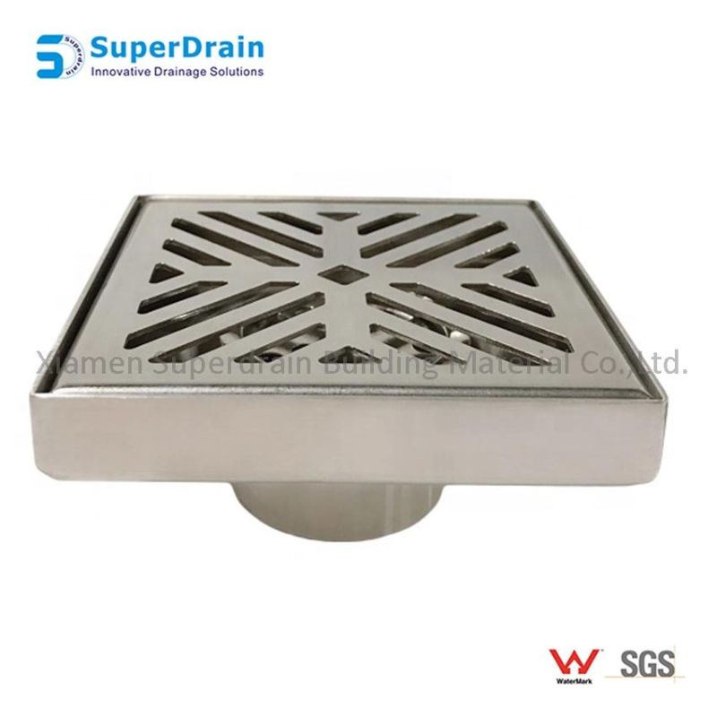 Stainless Steel Linear Shower Floor Drain Trap / Floor Siphon Grate