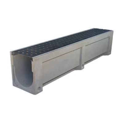 Outdoor Water Drain Cover Strip Grates PVC U Drains Shaped Concrete Drainage Channel