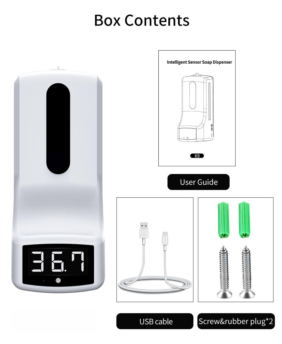 Automatic Hand Sanitizer Dispenser with Non-Contant Thermometer, Touchless Hand Sanitizer