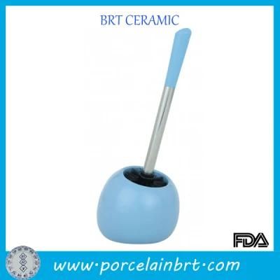 High Quanlity Blue Ceramic Toilet Brush Holder