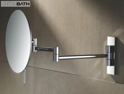 Wall Deck Mounted Round 6 8 Inches Chrome Steel Brass Make up Shaving LED Mirror