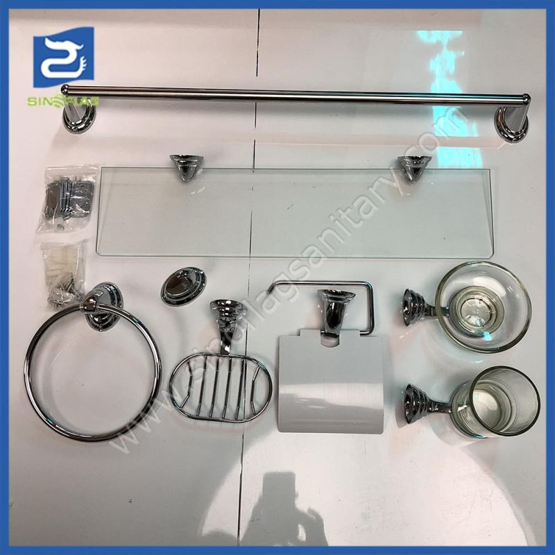 7PCS Factory Zinc Alloy 6PCS Sanitary Set Bathroom Accessories Set