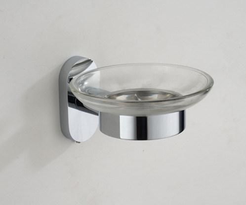 Oval Design Solid Brass Polished Chrome Toilet Brush and Holder