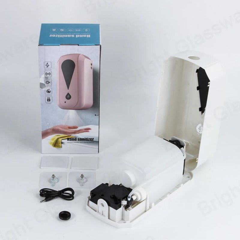 White Pink Plastic Hand Sanitizer Dispenser, Kitchen Electric Soap Dispenser