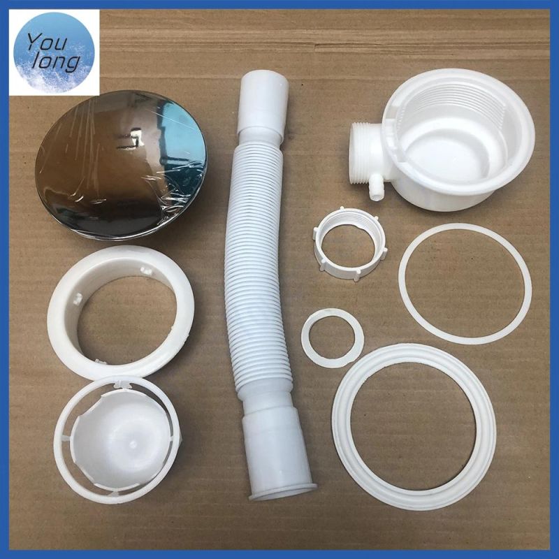 Plastic Shower Room Bathtub Drain Shower Cabin Water Waste with Retractable Plastic Pipe