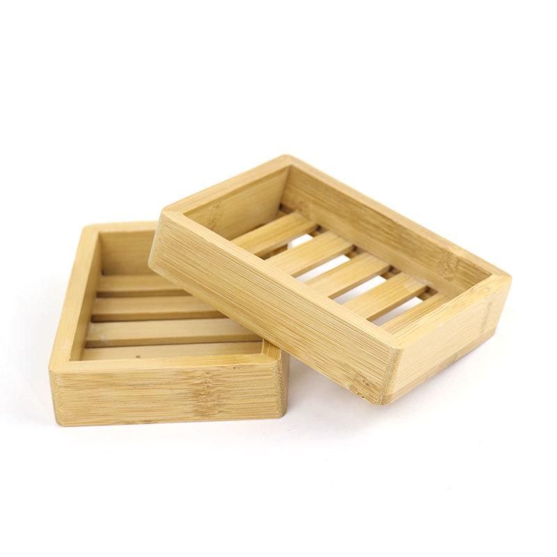 Bamboo Wood Soap Dish Holder for Shower Bathroom or Kitchen