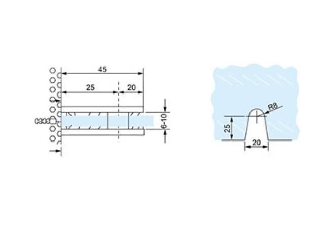 Square Brass Bright Chrome Glass Clamp of Bathroom Hardware Bathroom Accessories