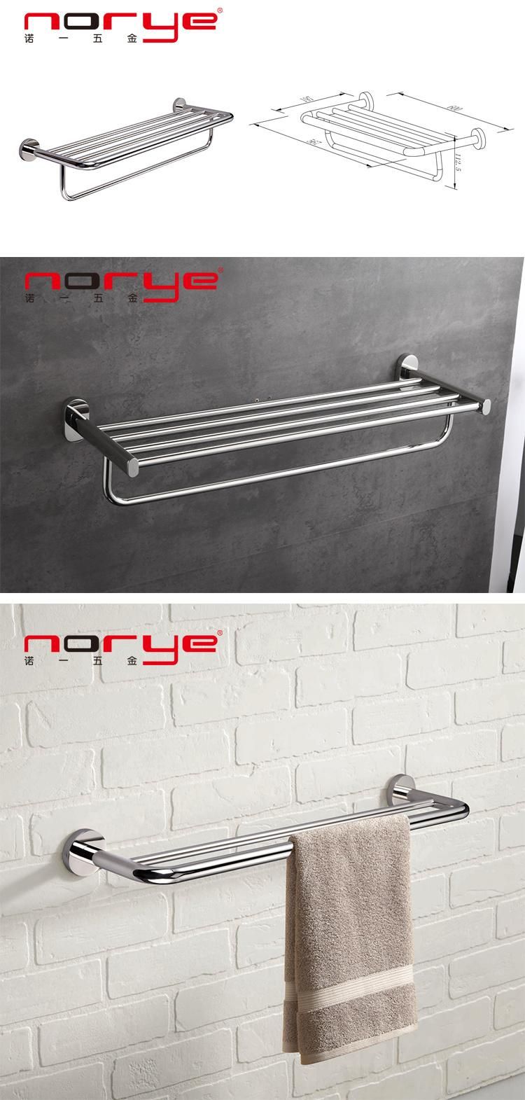 Hotel Towel Rack Stainless Steel Bathroom Accessories Double Layer