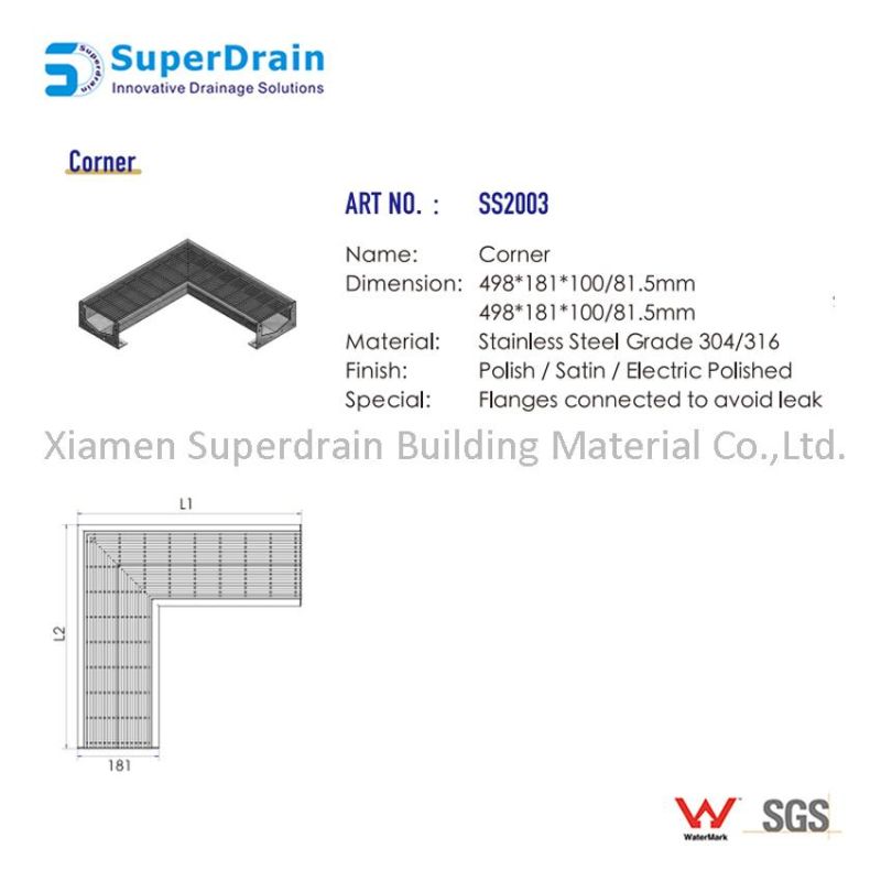 Stainless Steel Kitchen Gutter Drain System