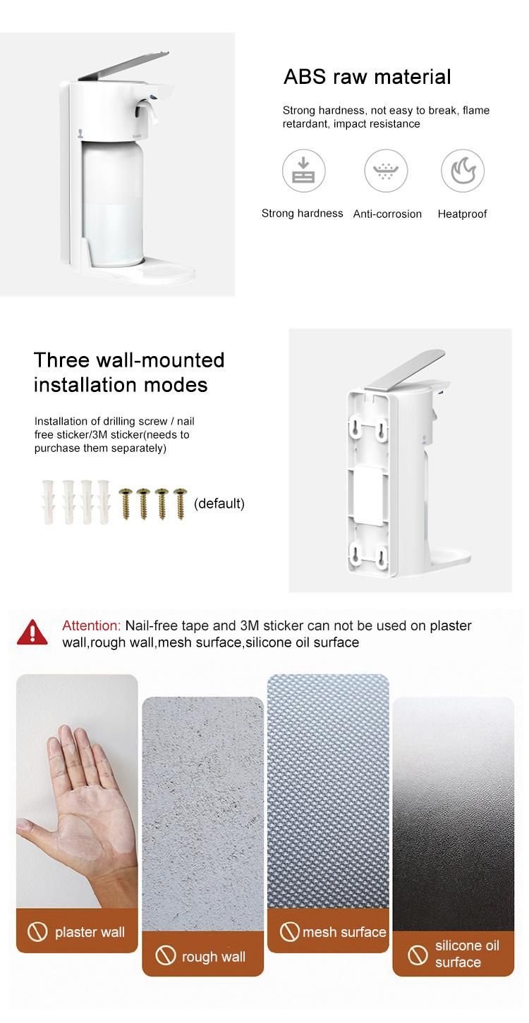 Saige New 1200ml High Quality Wall Mount Manual Alcohol/Foam/Liquid Soap Dispenser
