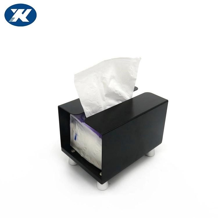 Custom Printed Rectangle Matt Black Steel Stainless Steel Metal Tissue Paper Box