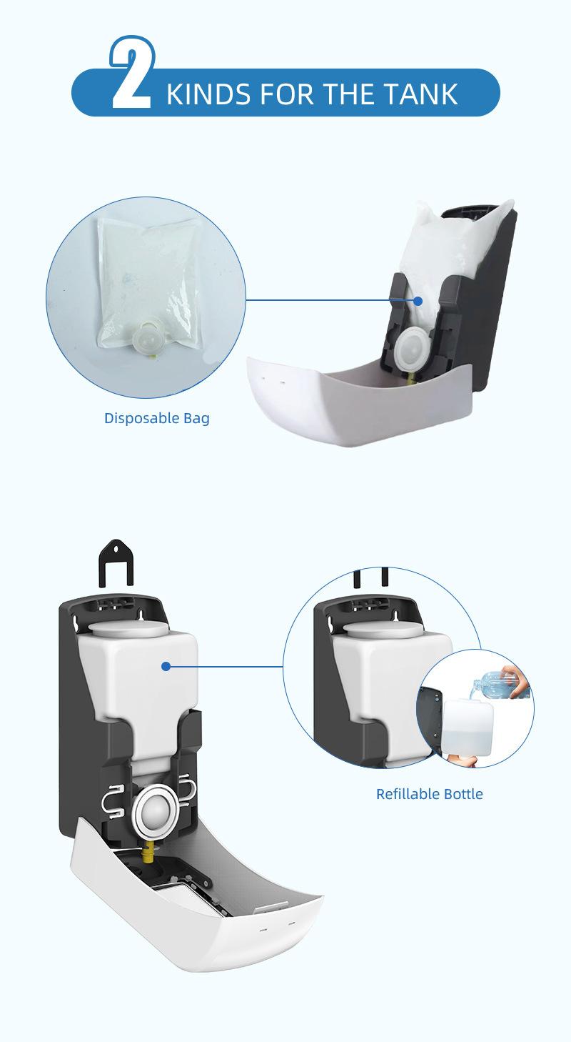 Wall Mount Small Plastic Manual Refillable Hand Liquid Soap Dispenser