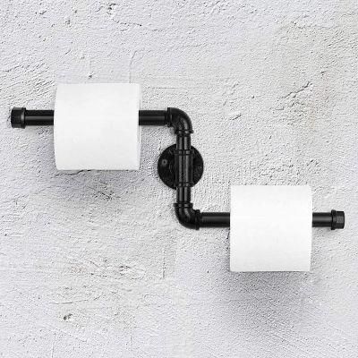 Cast Iron Pipe Paper Holder Hardware for Bathroom, Washroom