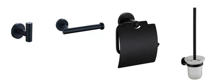 Wall Mount Stainless Steel Bathroom Matte Black Towel Rack