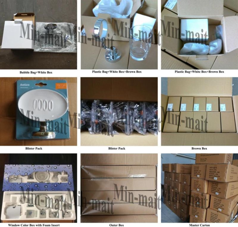 Brass Hotel Supply Bathroom Accessories Set Square Design Mx-4800