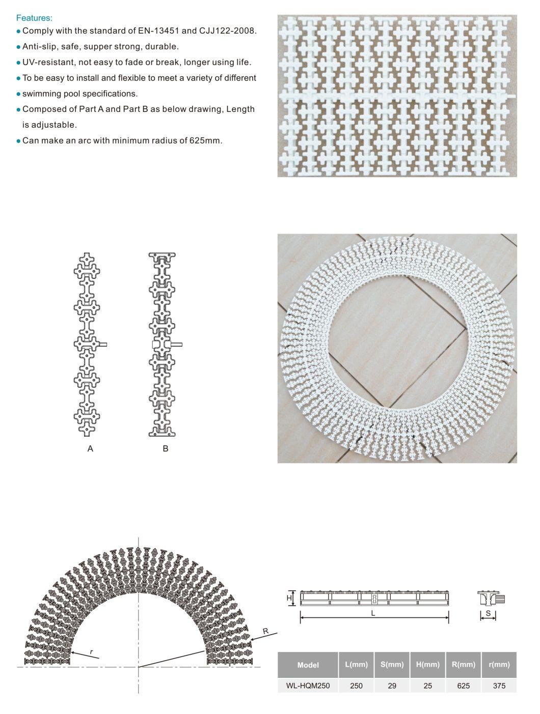 Swimming Pool Plastic ABS Overflow Gutter Grating