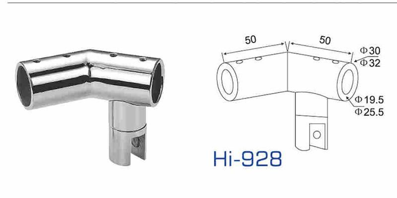 Hi-928 China Supplier Shower Room Stainless Steel Bar Pipe Connector